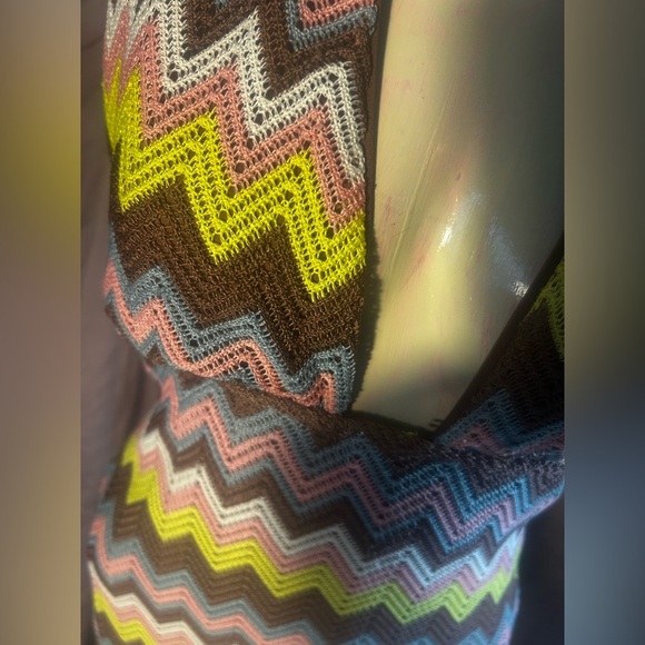 Almost Famous Brown and White Knit Halter Dress - Picture 2 of 5